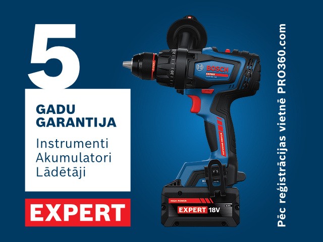 Bosch expert sērijai 5 gadu garantija!